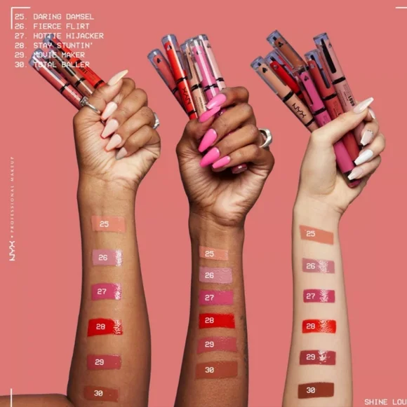 Shine Loud High Shine Dual-Ended Liquid Lipstick Darling Damsel (nude peach) ๐ - Picture 3 of 3